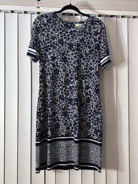 Women's Michael Kors Short-Sleeve Print Shift Dress Size Large NWOT